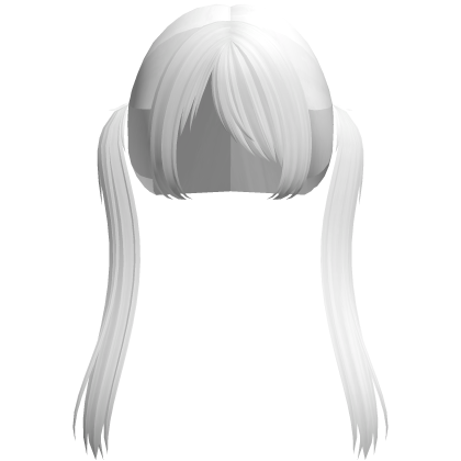 ♡ cute moe emo white pigtails