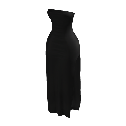 BB Black Slim Side Slit Slip Dress