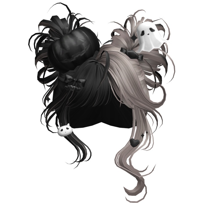 Spooky Halloween Pumpkin Buns  (Black&Ash)