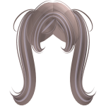 ♡ : Long Sweet Kawaii Pigtails in Brown and Pink