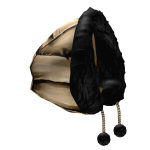 Metallic Gold puffer fur hood