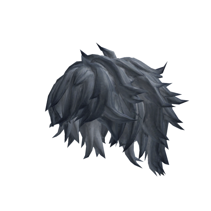 Messy, unkempt gray anime hair