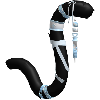 Black Blue Medic Nurse Cat Tail Roblox item