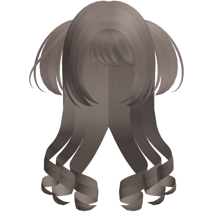 ash long swirly ends w mini pigtails