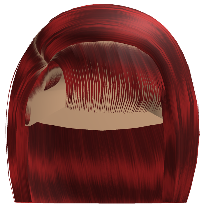 𝓭 Side Part Bob w/ Bangs (Red)