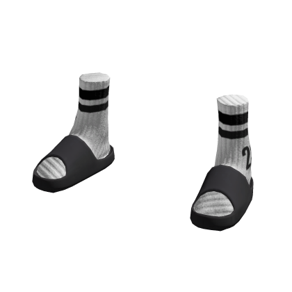 Slippers w/socks (Black)