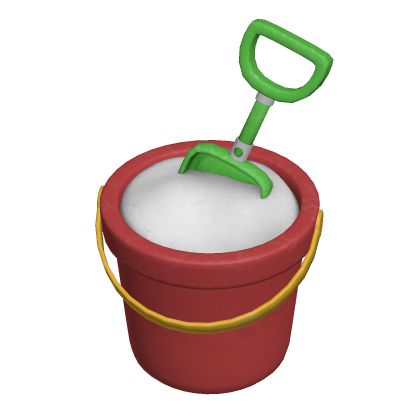 a bucket of snow