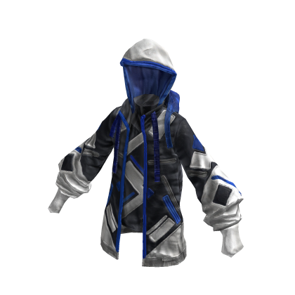Sci-fi Hoodie | Black & Blue | Futuristic thumbnail