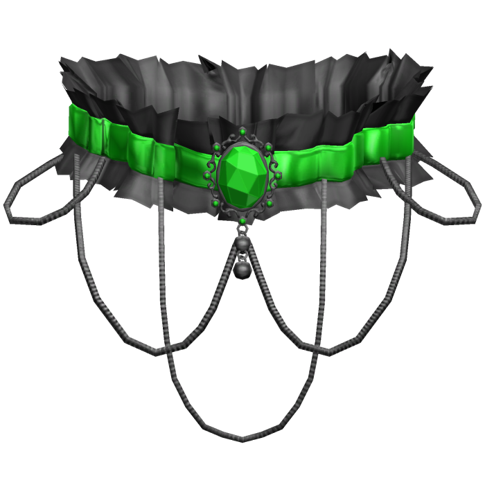 Green Gothic Ruffle Choker