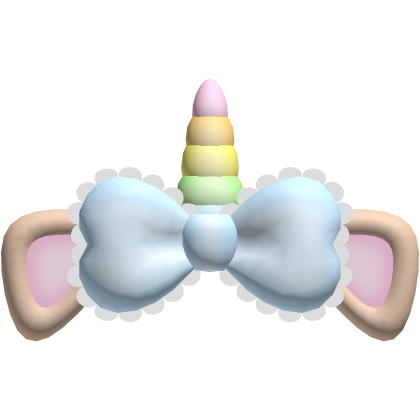 unicorn cat ears in blue and brown