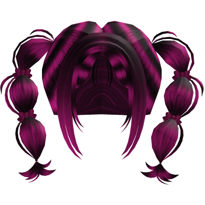 ♡ Bubble Pigtails Hair (Pink and Black Roblox item