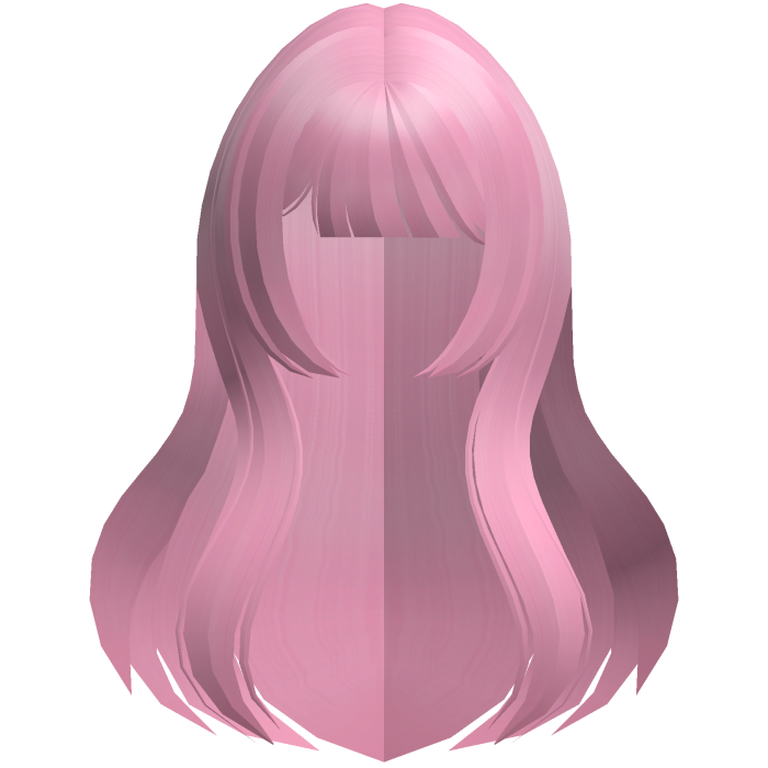 long straight hime anime hair hot pink