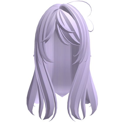 ♡ ꒰ Long cute messy fluffy moe hair in purple Roblox item