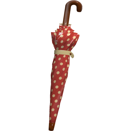 ♡ igari red apple polka dot waist umbrella 