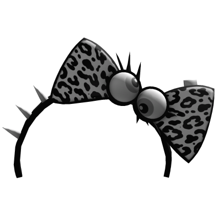 white scene headband with eyeball bow Roblox item