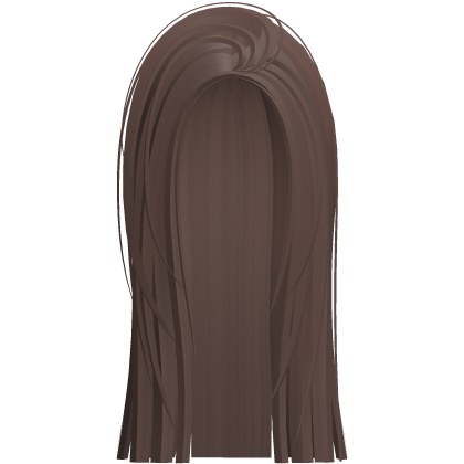 Long Straight Side Part Hair (Brown)