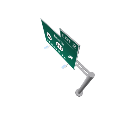 An exit sign