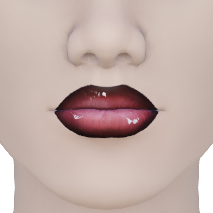 Baddie Overlined Red Glossy Lip Combo Roblox catalog item