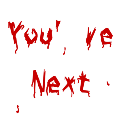 Splotchy red ink text
