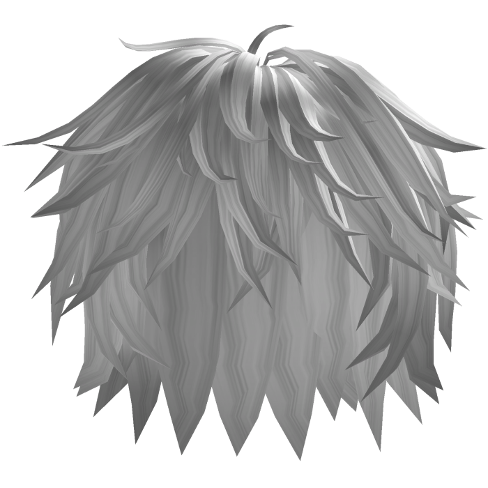 White Fluffy Messy Layered Anime Hair 