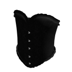 Goth Black Ruffle lace corset top - DRESSX