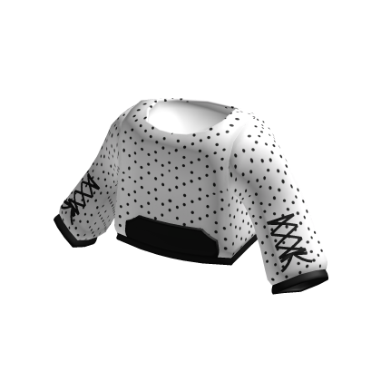 Cute White Laced Polka Dots Sweater thumbnail