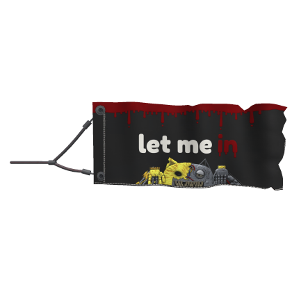 [waist] let me in horror tow banner yellow Roblox item