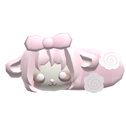 Cutesy Kawaii Littl Pink Lamb Fishcake Hair Clip Roblox item