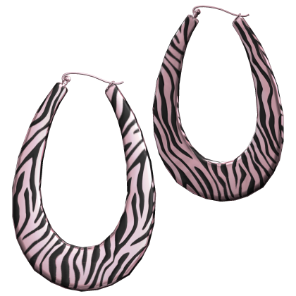 Pink Zebra 2000s Teardrop Earrings