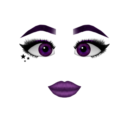 [bp] starry purple makeup Roblox decal