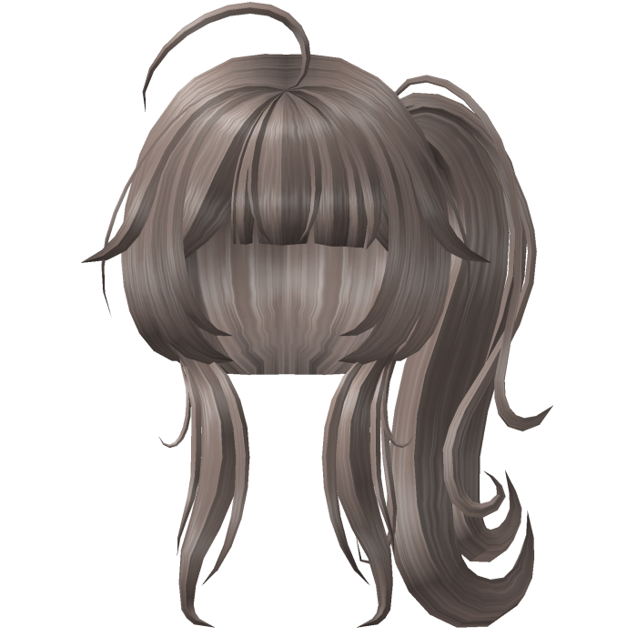 cute curly anime moe brown one side pigtail 