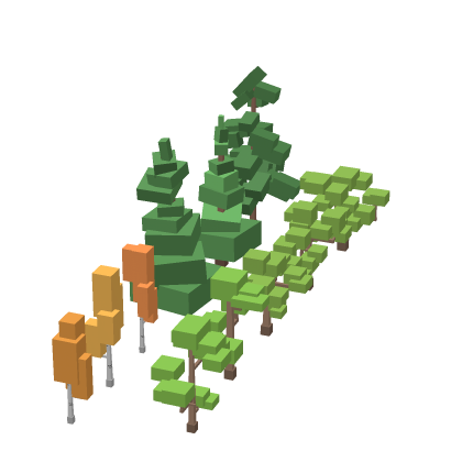 [🌠] Low Poly Tree PackModel