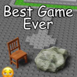 Sit in a chair near an oddly realistic rock icon