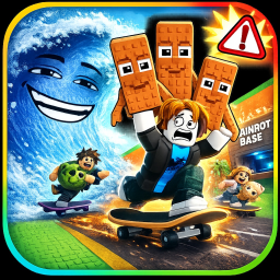 ESCAPE TSUNAMI ON SKATEBOARD!! 🌊🛹