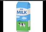 on milk.