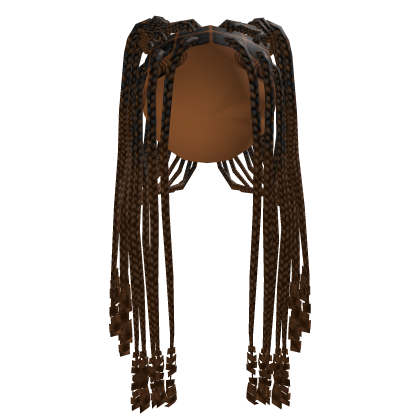 Pigtail Braids W/ Curls [Brown W/ Dark Roots] Roblox item