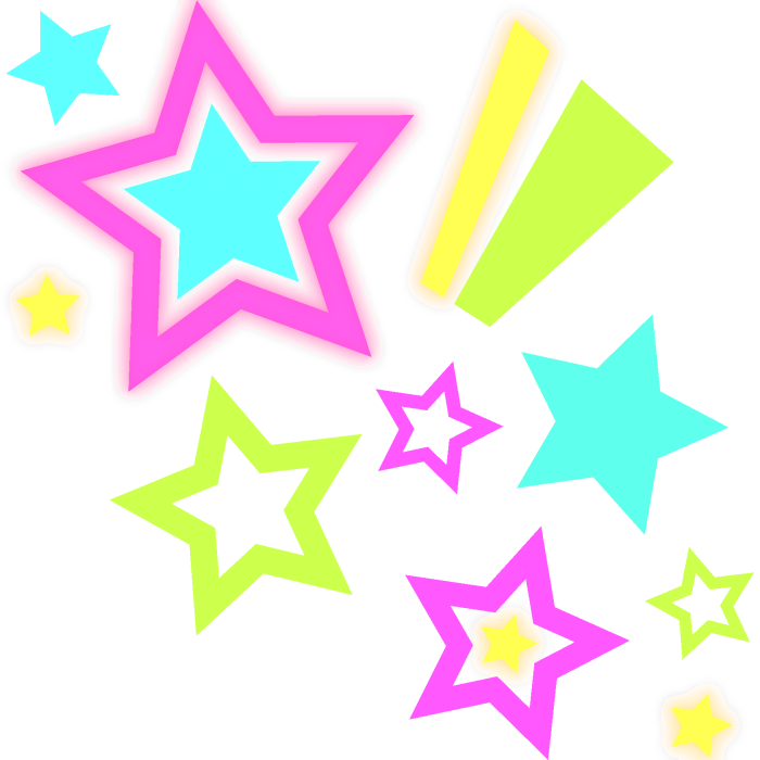 Glowing Emissive Harajuku Star Background