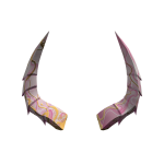 [ pbr ] Gold-Veined Pink Marble Horns [ v2 ]