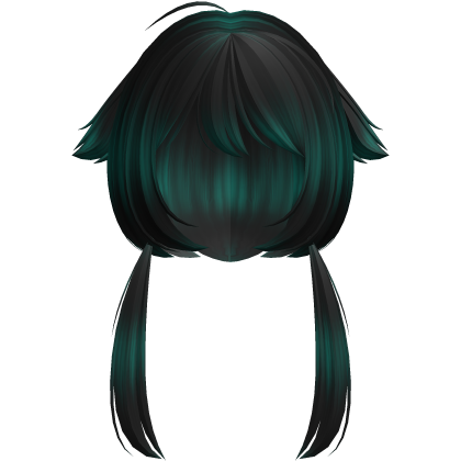 teal skunk dyed alternative jellyfish vkei hair Roblox item