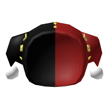 Low Poly Jester Hat Black & Red