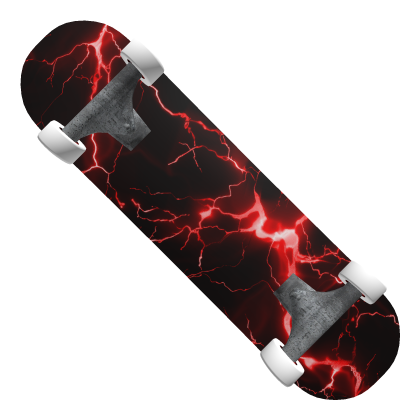 Red Electric Lightning Skateboard