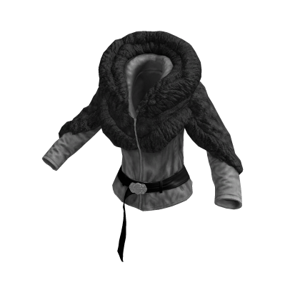 Grey Leather Fur Jacket