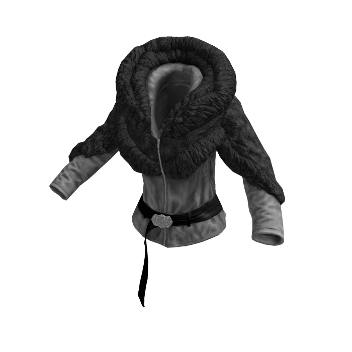 Grey Leather Fur Jacket