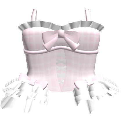🤍 coquette frilly ballerina dress pink plaid