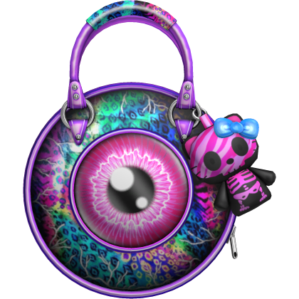 Gyaru Scene Ghoul Monster Eye Bag (Rainbow Galaxy)