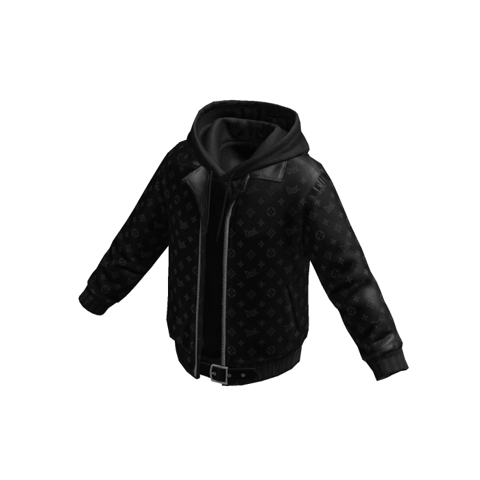 Black D2K Jacket w/ Hoodie