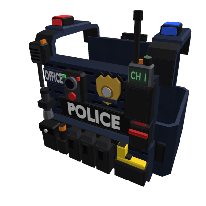 Police Vest With Shoulder Flashers