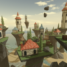 Floating village icon