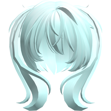 moe vkei emo messy side ponytails teal