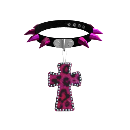 日本未入荷 666999 - Thorns x Extra large cyber Cross Choker Cyber Cross With Spikes Spiky Cybercore Necklace Futuristic
